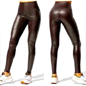 Carbon38 Animal Print “Leather-Look” Leggings